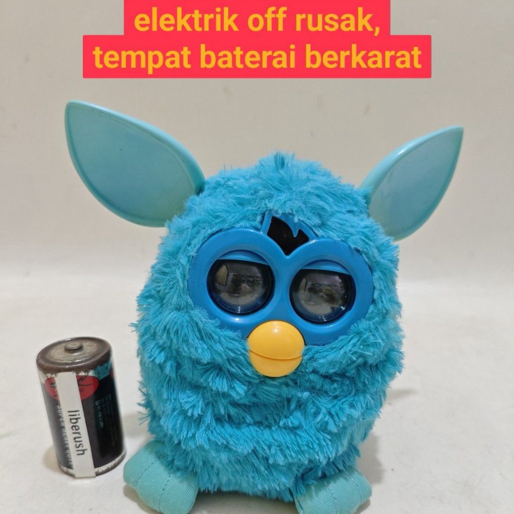 Junk elektrik off furby boom solid blue interactive electronic pets plush doll