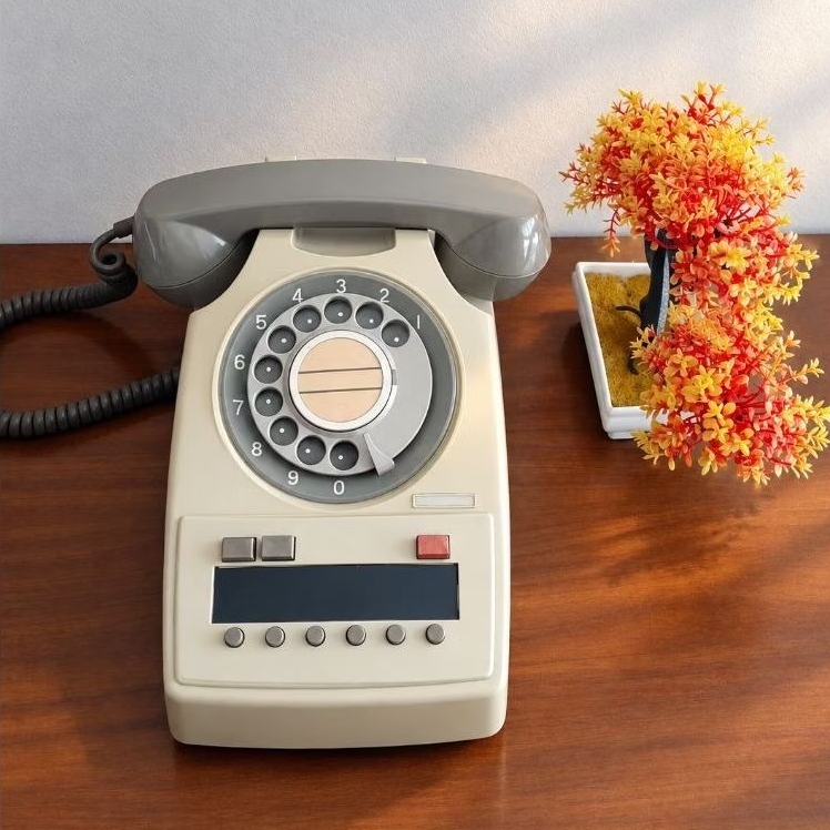 Telepone putar jadul besar original japan rekondisi vintage lawas display