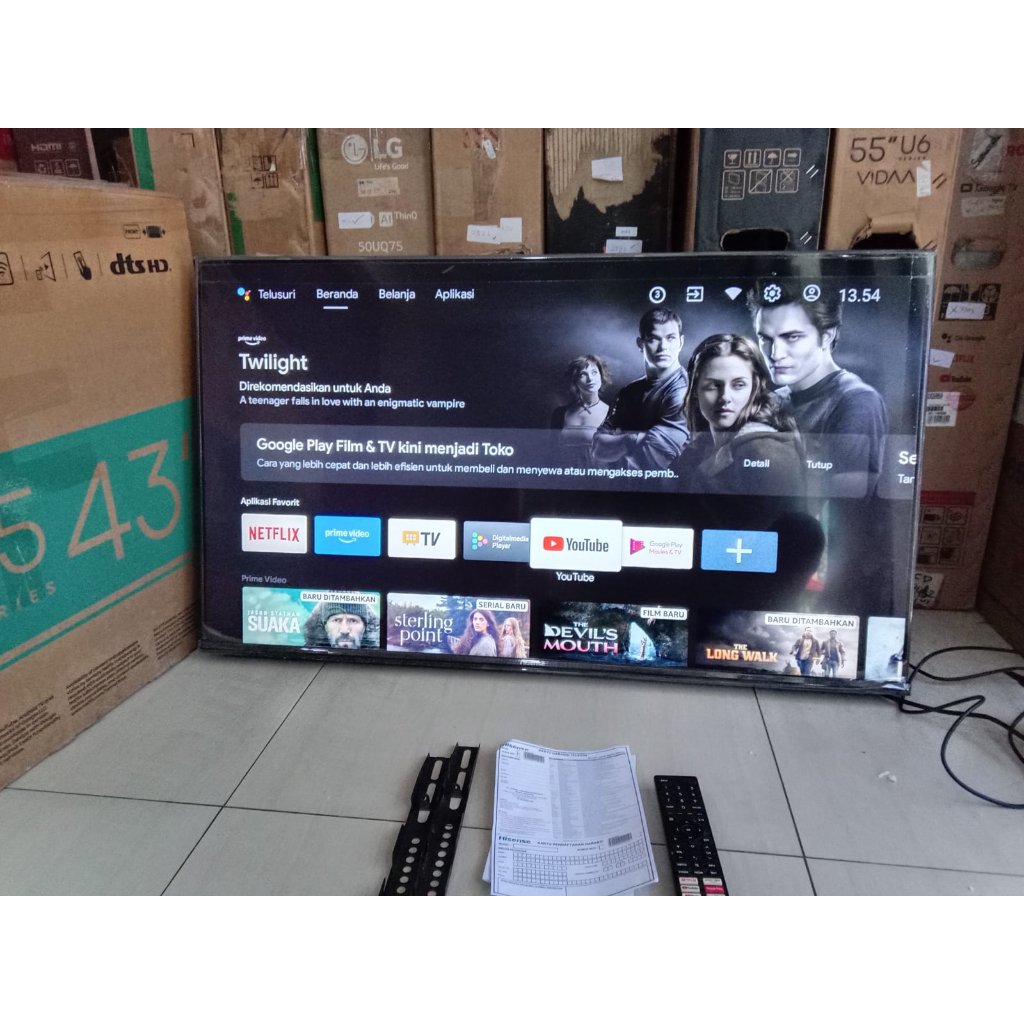 HISENSE ANDROID TV LED 43 INC SIAP PAKAI TANPA STB MASIH SEGEL ORI SIAP PAKAI (357L)