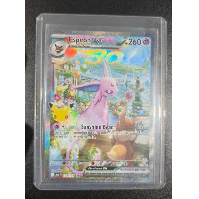 Espeon Ex SAR Pokemon 30th Celebration Indonesia