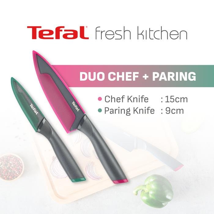 TEFAL Pisau Dapur Titanium Stainless Steel - Fresh Kitchen