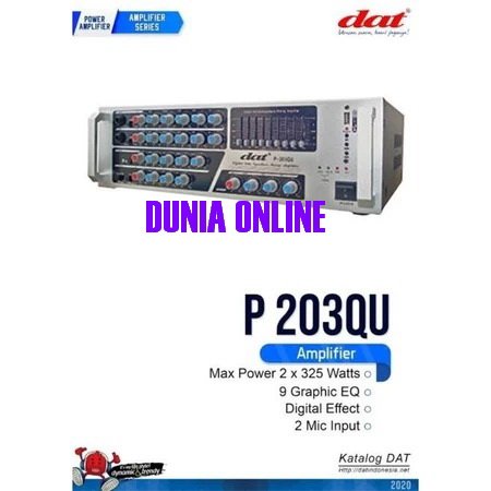 Power Ampli Dat P203 EQ Original Amplifier P203qu Equalizer P 203qu