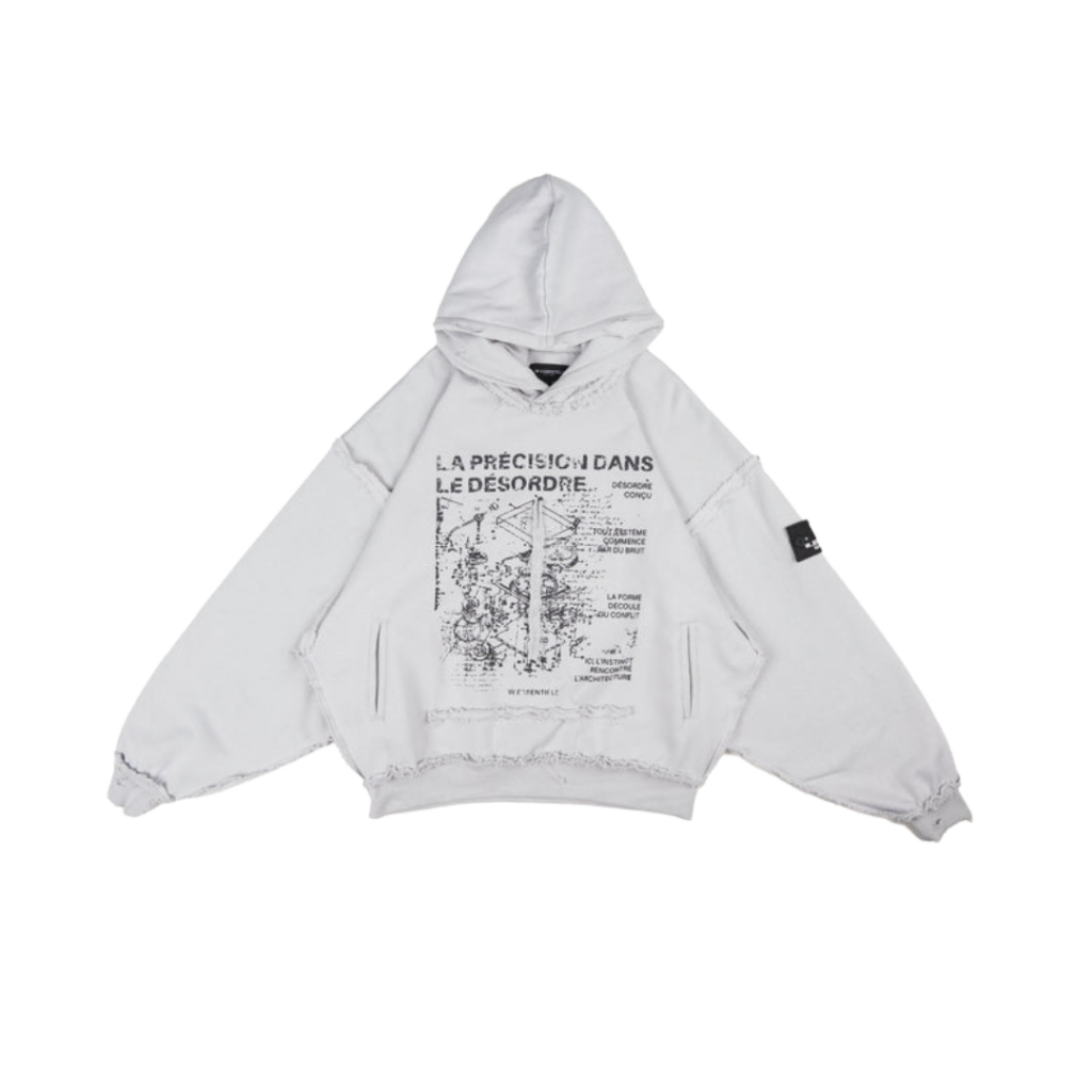 W Essentiels Hoodie Marcadier Distressed Asphalt - 100% ORIGINAL