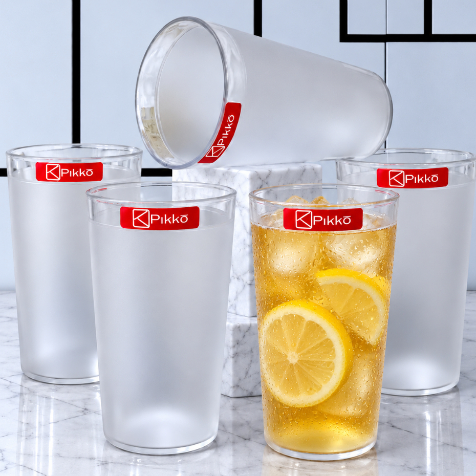 PROMO HARGA GROSIR 1 LUSIN GELAS MINUM PLASTIK TRANSPARAN TAHAN PANAS DAN TAHAN BANTING