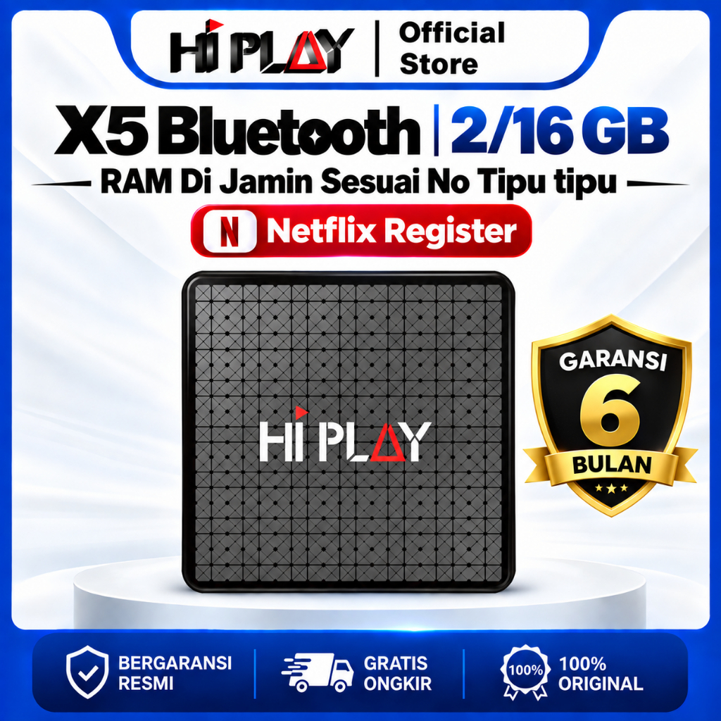 HIPLAY - X5 Android TV Box | Allwinner H313 | Android 10.0 | Bluetooth Support