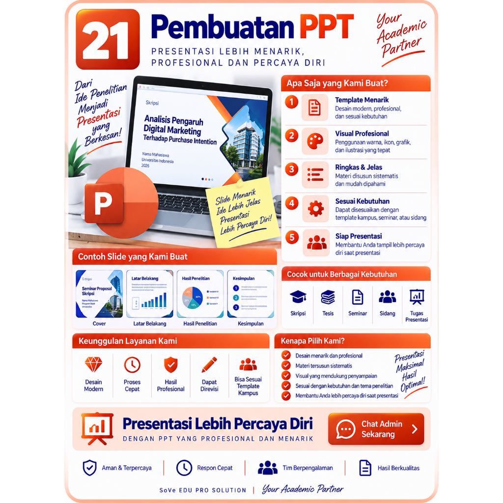 Jasa Pembuatan PPT Skripsi, Tesis & Presentasi