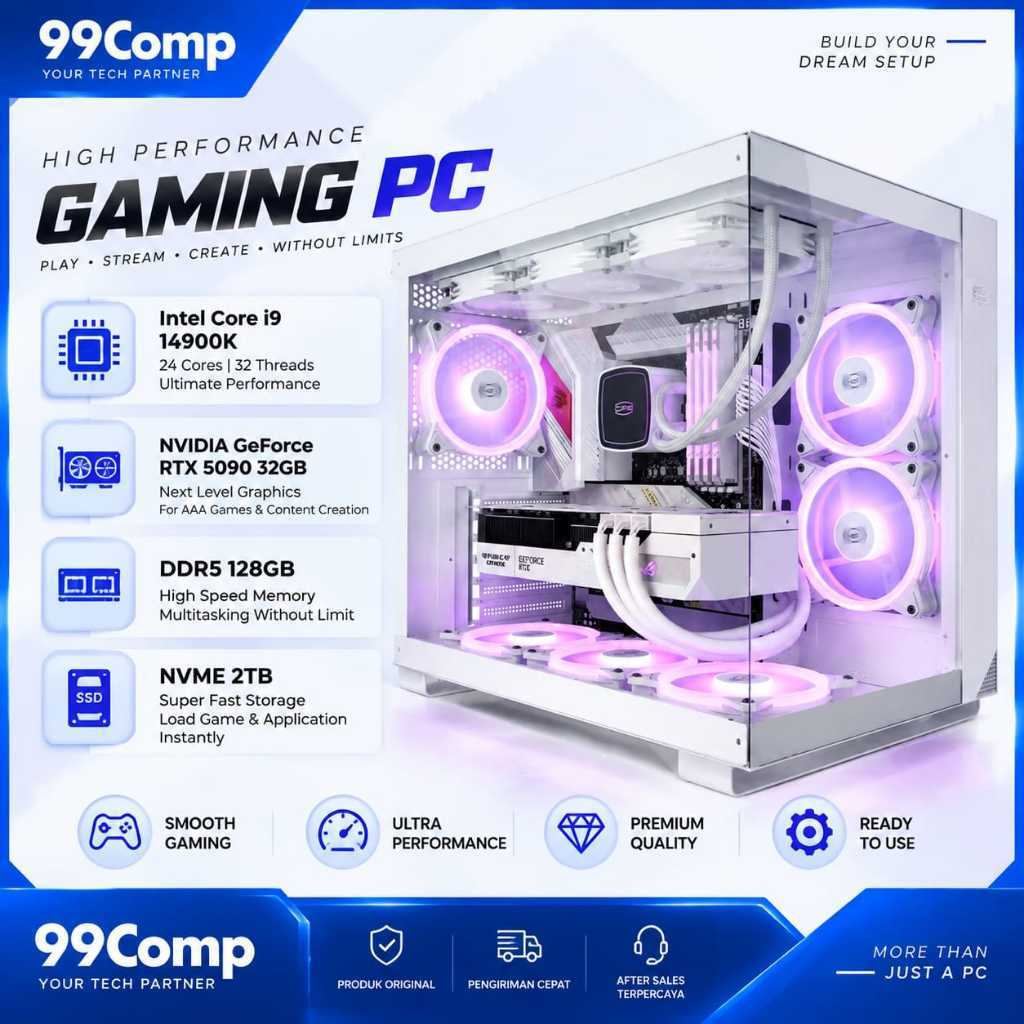 PC Gaming Intel Core i9 14900K | RTX 5090 32GB | DDR5 128GB | NVME 2TB Super High