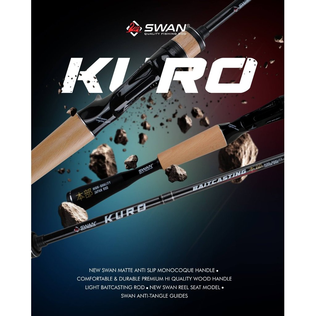 Rod SPINNING SWAN KURO SOLID CARBON