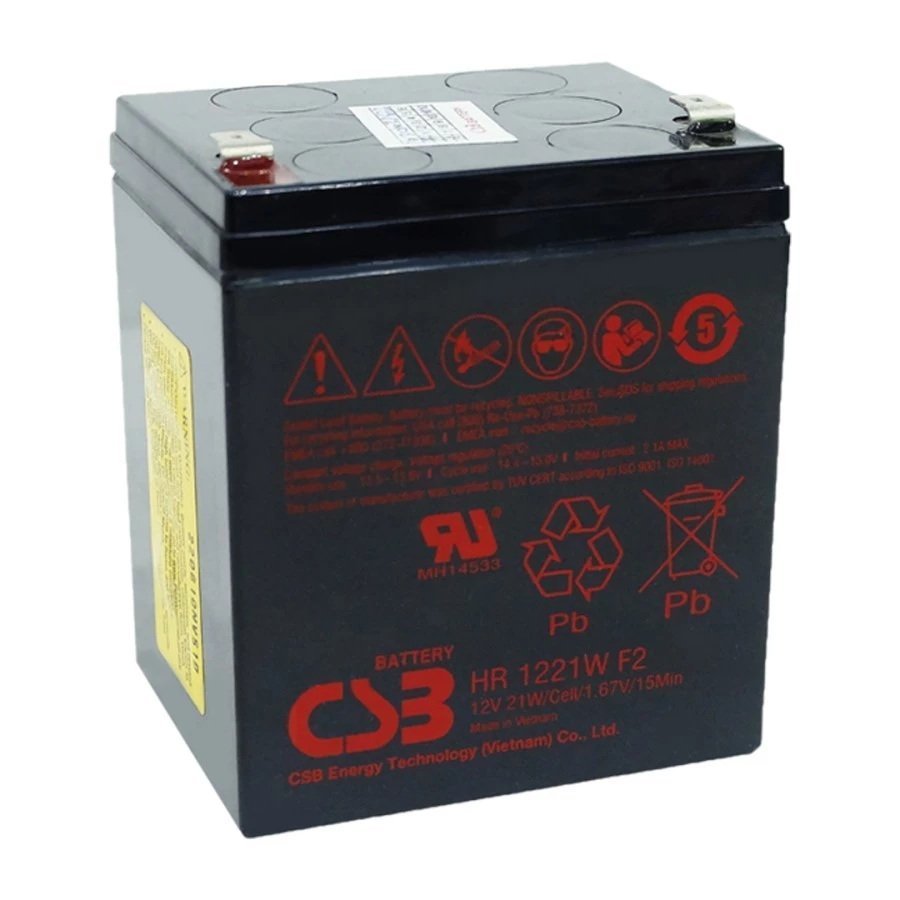 1 DUS 10 Aki Baterai UPS CSB 12V 5AH HR1221W CSB HR1221 Baterai UPS Batere Aki Kering original CSB
