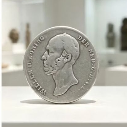 Koin perak 1/2 Gulden Willem II 1838 ASLI
