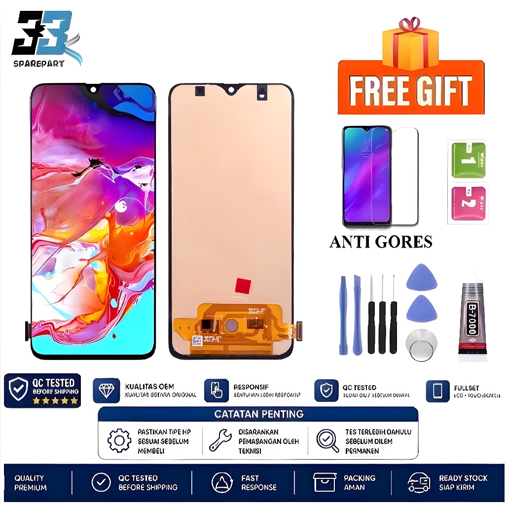 LCD TOUCHSCREEN SAMSUNG A705 / A70 2019 ORI LCD FULLSET