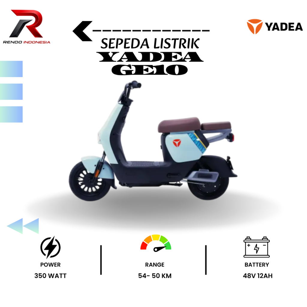 EBIKE YADEA GE10 SEPEDA LISTRIK YADEA GE10 EBIKE YADEA MOTOR LISTRIK HARIAN DESAIN MODERN