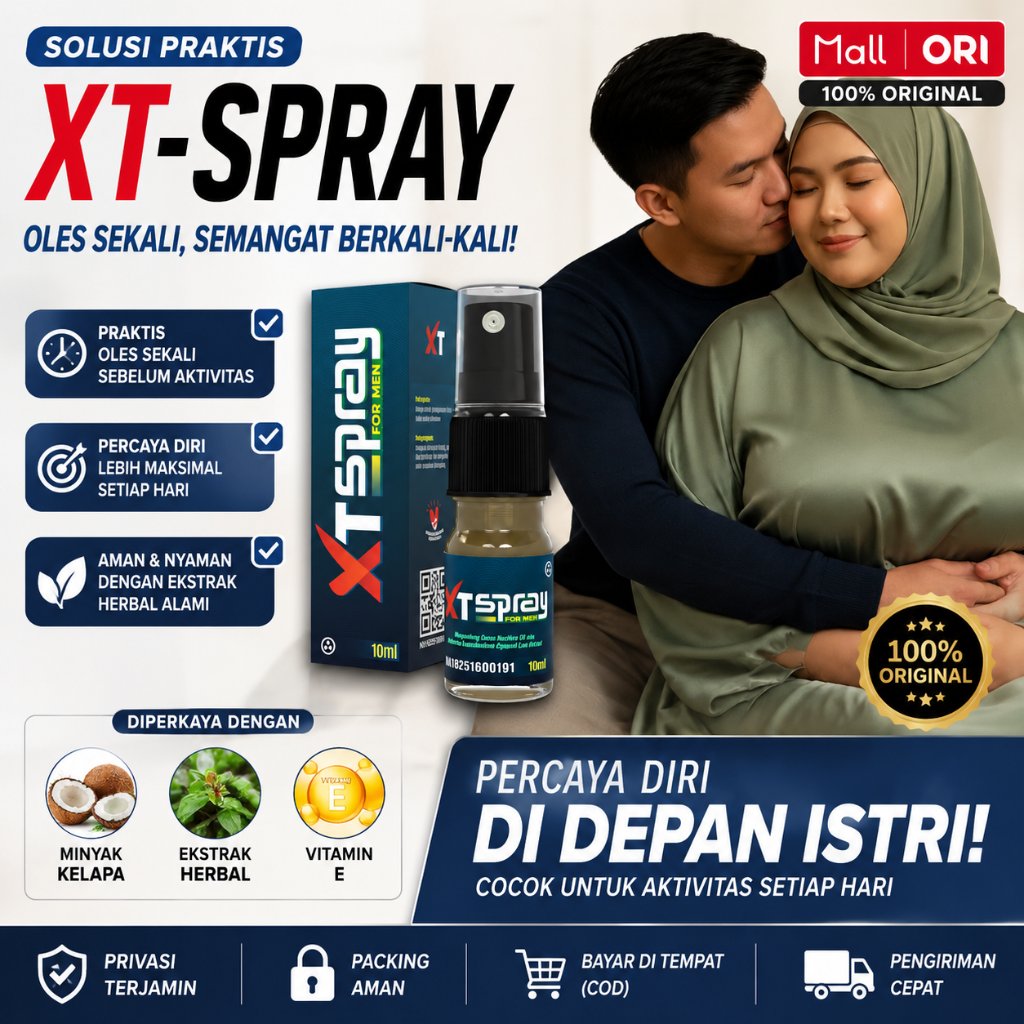 XT Spray Obat Kuat Pria (BPOM) - Tahan Lama Tanpa Efek Kebas Ampuh
