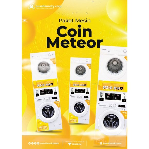 Paket Usaha Laundry Koin 3 Stack - Paket Laundry Koin - Paket Laundry coin 3 stack - Pengiriman ke s