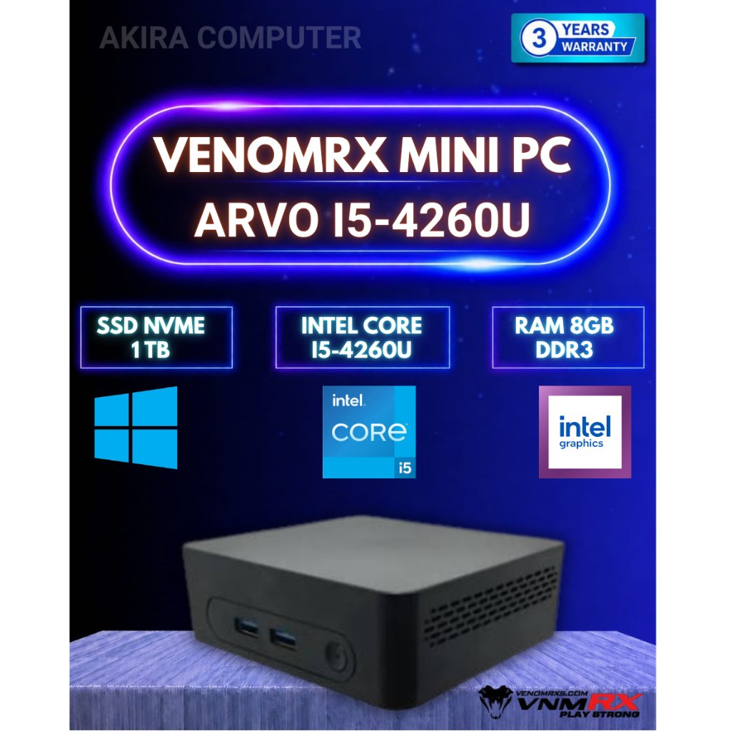 MINI PC VENOMRX ARVO I5-4260U FULLSET +WIN 11 +RAM +SSD | MINI PC I5 GEN 4 | MINI PC DDR3 GEN 4