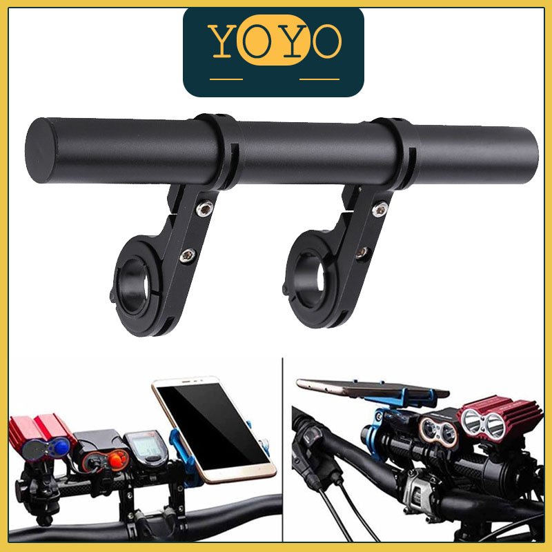 Handlebar Extension Bracket - Breket Stang Tambahan Motor / Sepeda Hitam 20cm / Breket Stang Tambaha