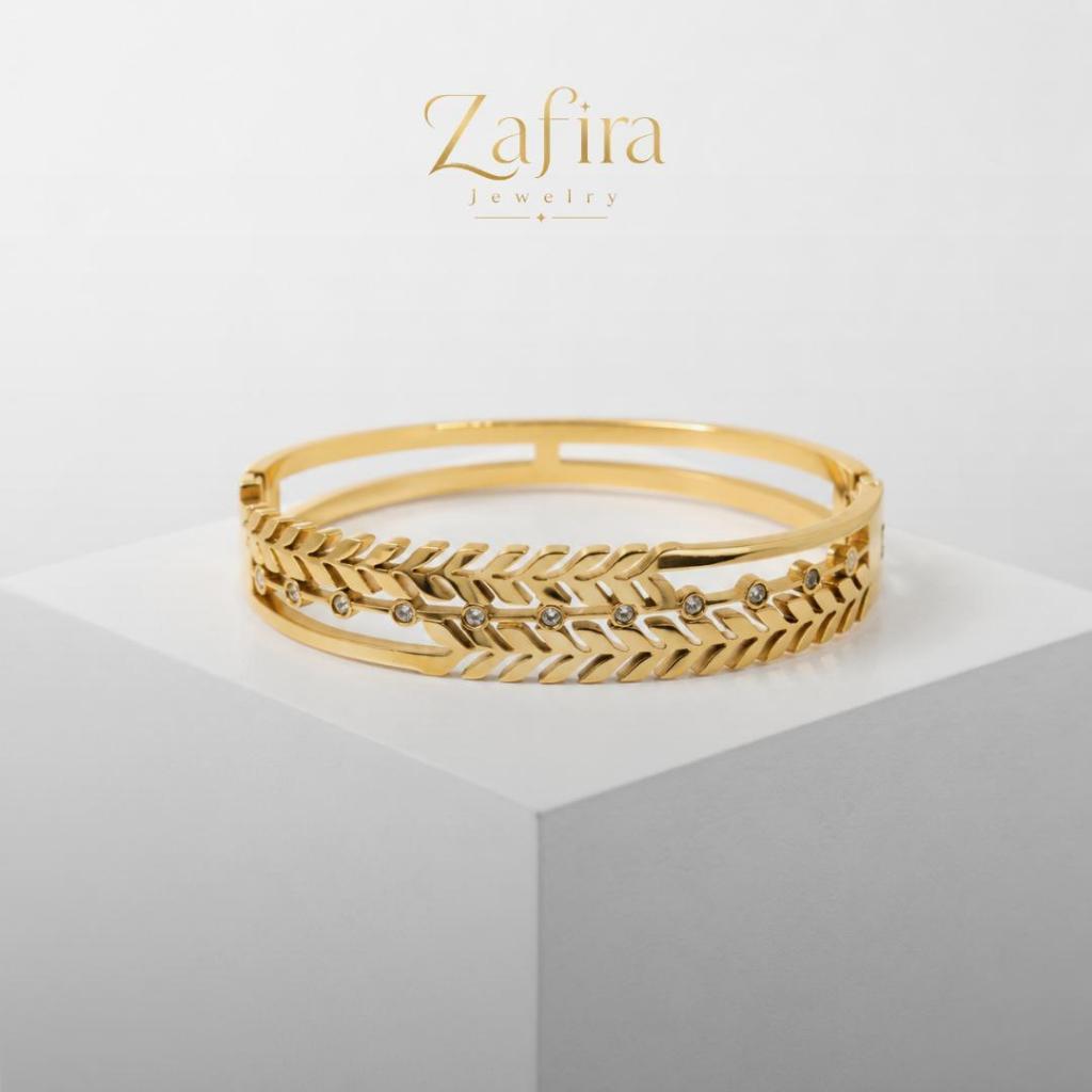 ZAFIRA - (BELI 1 GRATIS 1 ANTING) Fakhira Gelang Tangan Titanium Anti Karat Korean Style | Perhiasan
