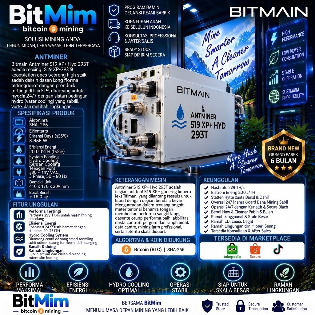 Antminer S19 XP Hydro 293 TH/s