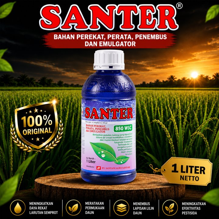 SANTER 1LITER 850WSC PEREKAT PERATA PENEMBUS PESTISIDA SANTANI