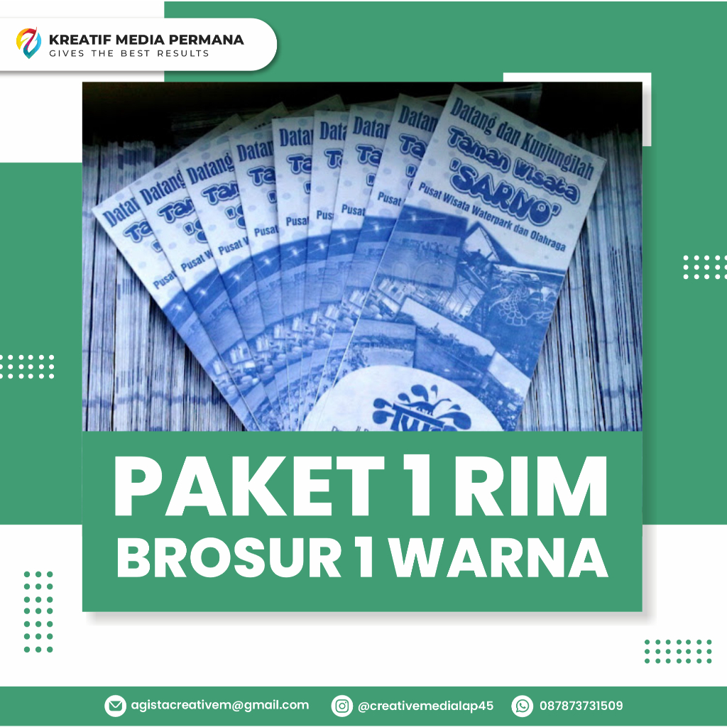 CETAK Brosur HVS 1 Warna 1 Rim CUSTOM F4 A4 A5 1/3 F4 1/4 F4 Cetak 1 Sisi 2 Sisi Kualitas Premium CO