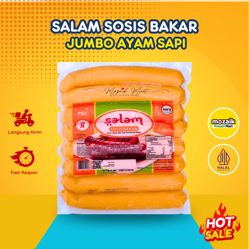 Salam Sosis Jumbo Ayam Sapi 500 gr Frozen Mart Fozen Food Palembang