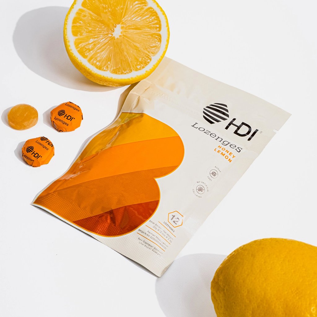 PERMEN LOZENGES HDI HONEY LEMON (EXP : 02.2029)