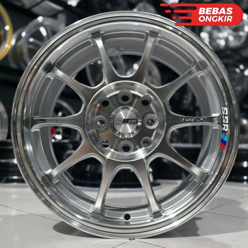 Velg Ring 15 Mobil Evalia Avanza Agya Ayla Yaris Xenia BYD Ssr Type F R15 Pcd 4x100 4x114.3 Lebar 6.