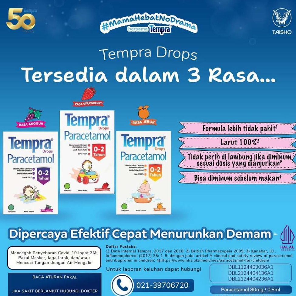 TEMPRA DROPS Paracetamol Anak 0-2 Tahun