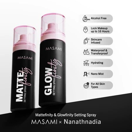 Masami Mattefinity Glowfinity Setting Spray Make Up glow matte