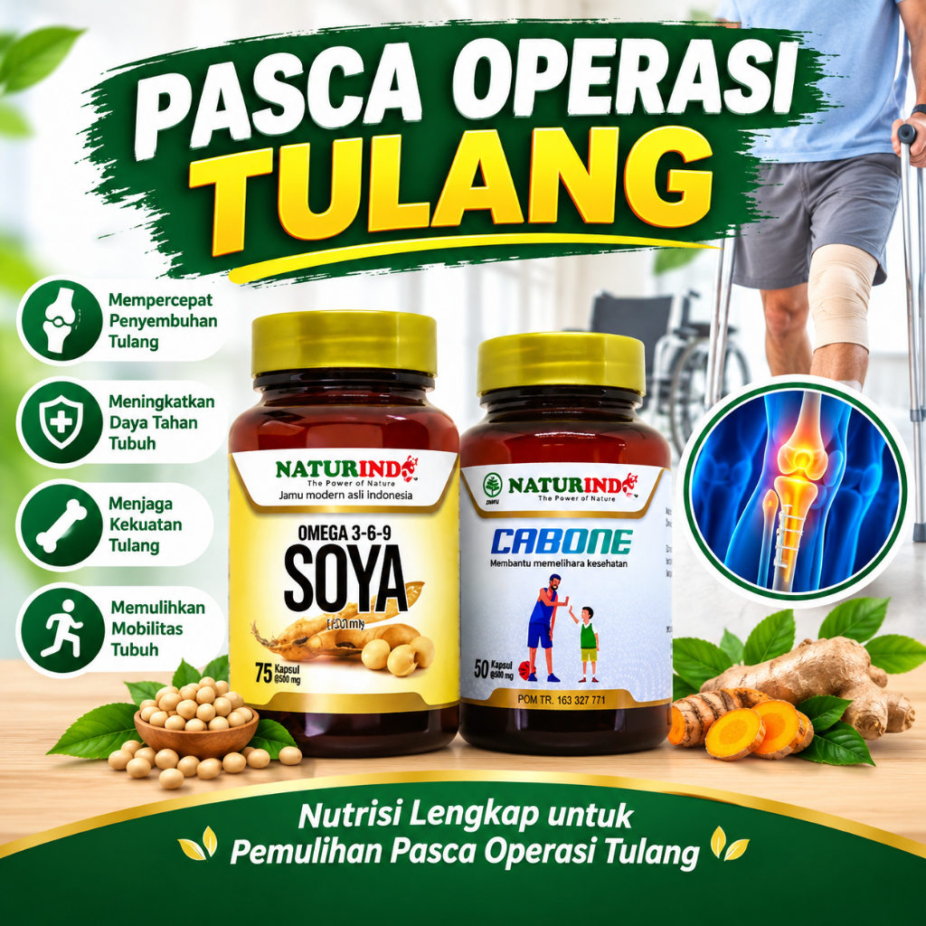 Obat Patah Tulang Retak Cabone Naturindo Herbal Penambah Kalsium Cabone