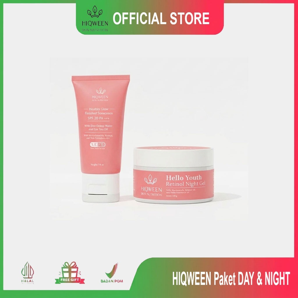 Skincare HIQWEEN 1 Set Lengkap Paket Day + Night Original 100% Official Store & BPOM