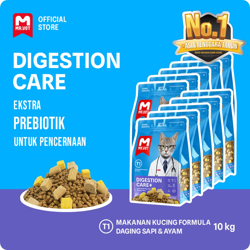 MR.VET - [LIVE 10KG] Makanan Kucing Dan Anjing Untuk Kesehatan menyeluruh T1,T2,T3,T4,G1,D1,E1,E2,E3