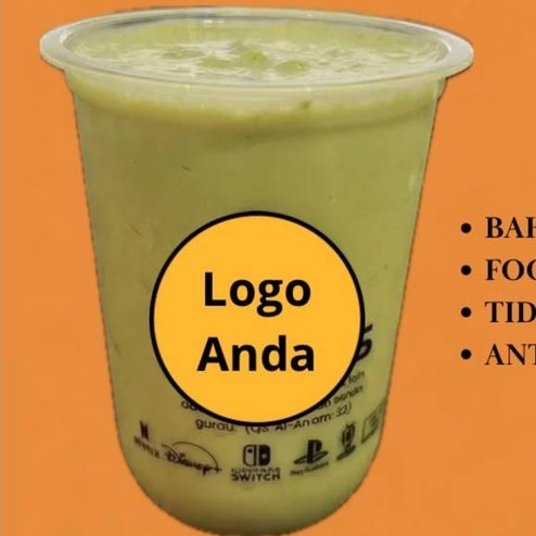 Gelas Cup PP Oval 16oz 8gr | Sablon Gelas Cup PP Oval