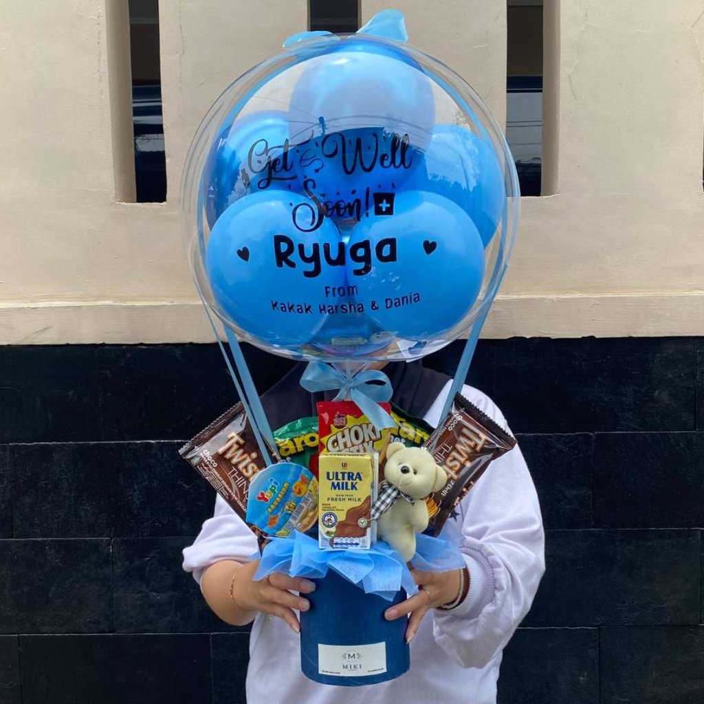 Bucket Balon/Balon Ucapan/Bouquet snack Kode 012 - miki florist