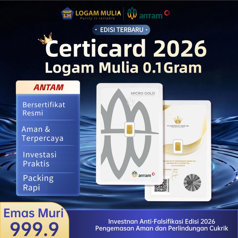 Antam Logam Mulia 0,25 gram - Sertifikat Resmi, Harga Pasar