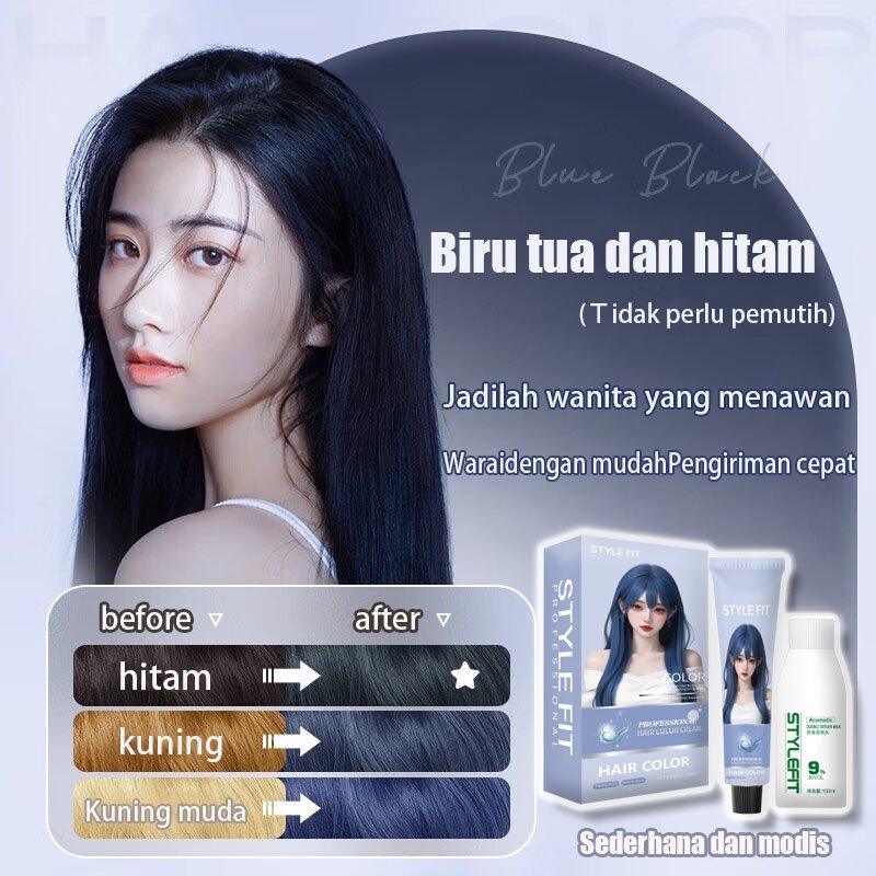 [Beli 100ml gratis 100ml] STYLE FIT cat rambut coklat caramel cat rambut bagus tanpa bleac(cat rambu