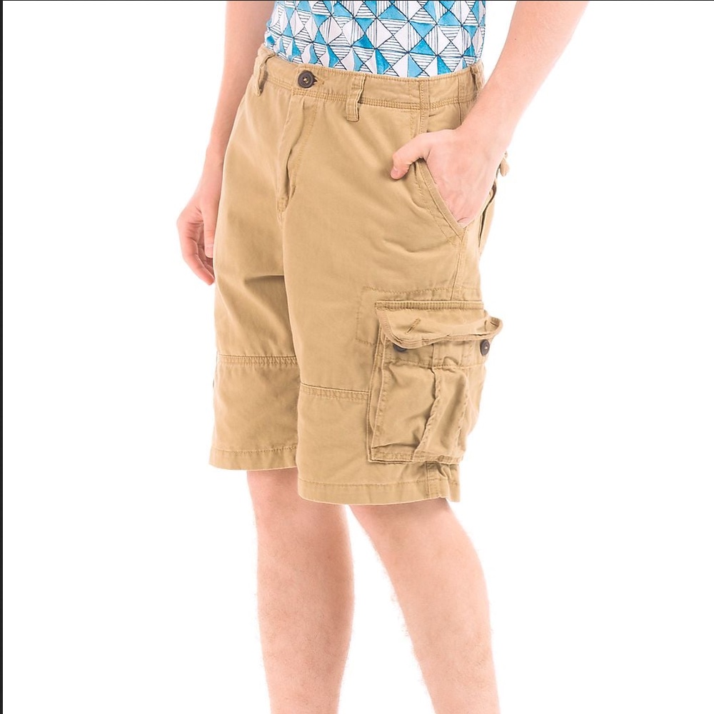 Aeropostale Twill Cargo Shorts Khaki Original
