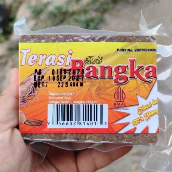 Terasi Bangka Asli Udang Toboali Bangka 225gram belacan bangka terasi udang bangka