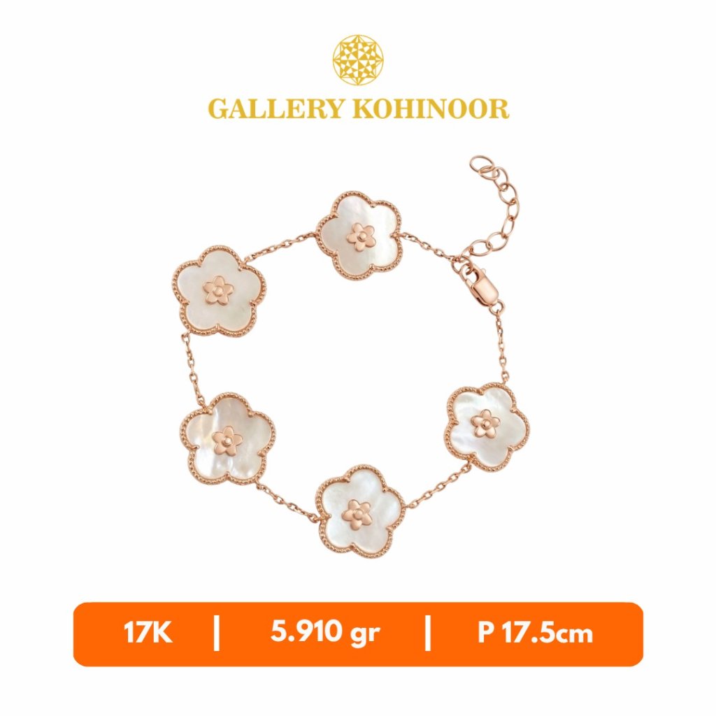 GELANG EMAS SIAM BUNGA PUTIH GALLERY KOHINOOR 5.91 gram 17K 38706