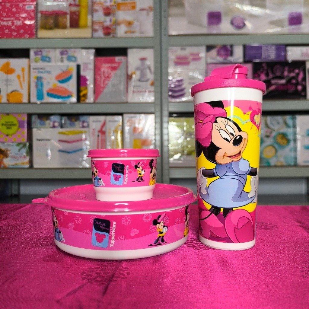 Lunch Set / TEMPAT MAKAN AJA Tempat Makan Lucu dan Serbaguna  Mickey & Minnie Mouse Tupperware