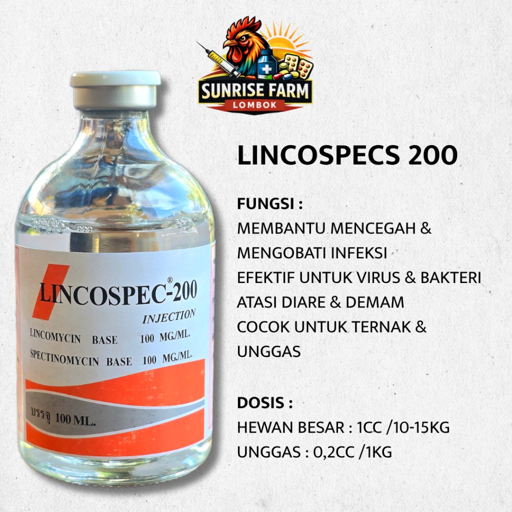 Lincospec 200 obat ayam flu snot pilek dan ngorok