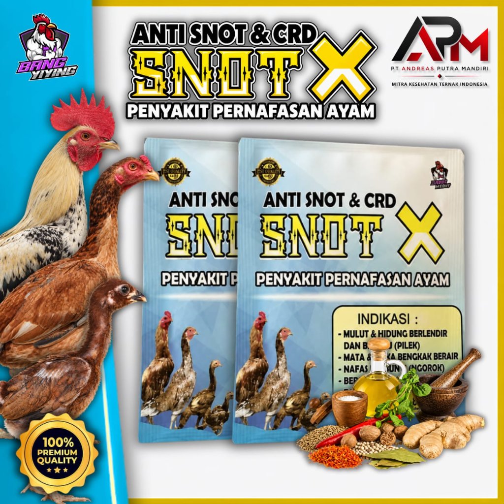 SNOT X Obat Ayam Ngorok & Snot | Obat Pernafasan Unggas | Membantu Mengatasi CRD | Ayam, Bebek & Mer