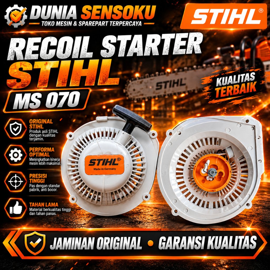 RECOIL STARTER 070 | Recoil Mesin Potong Rumput 070 | Starter Tarik 070 | Sparepart Mesin 070
