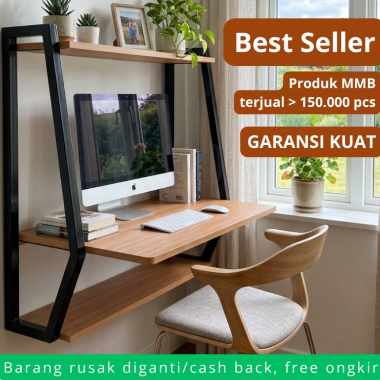 MEJA  TEMPEL DINDING MINIMALIS  MEJA  BELAJAR LAP TOP KOMPUTER MEJA DINDING KAMAR