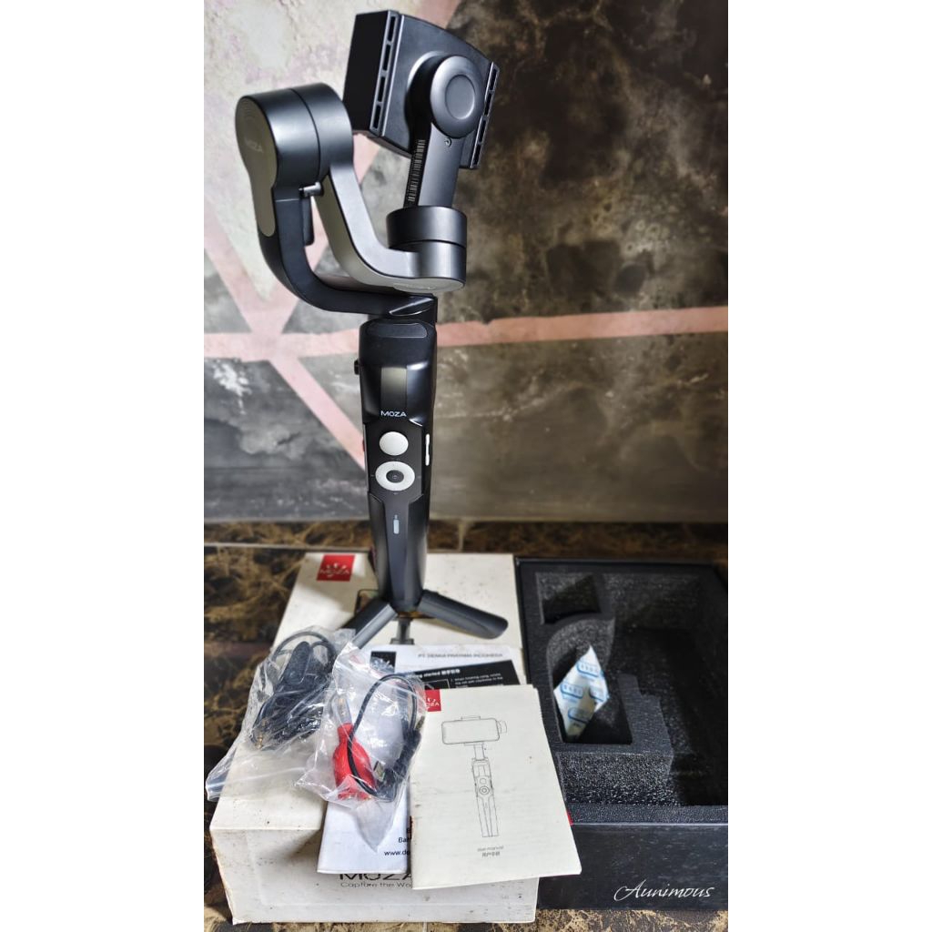 tripod MOZA Gimbal Mini-S Second 99,5% Hitam Untuk HP <6,7 Inch Free Mic Inject