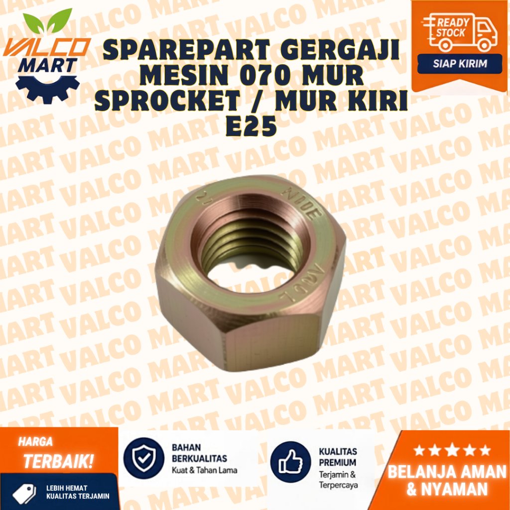 Sparepart Gergaji Mesin 070 Mur Sprocket / Mur Kiri E25