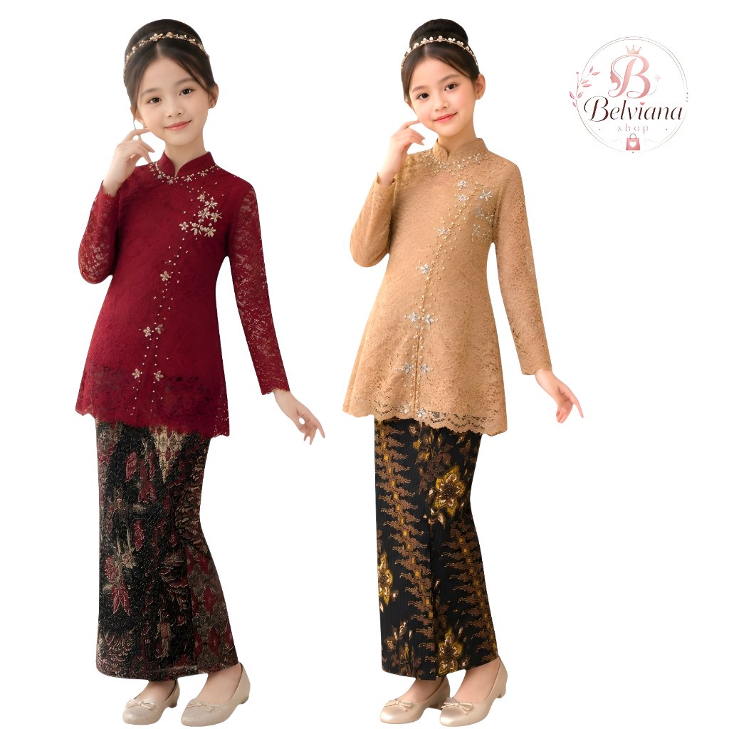 Setelan Baju Kebaya Wisuda Anak Model Janggan Payet Terbaru  Baju Kebaya Perpisahan anak TK  Baju ke
