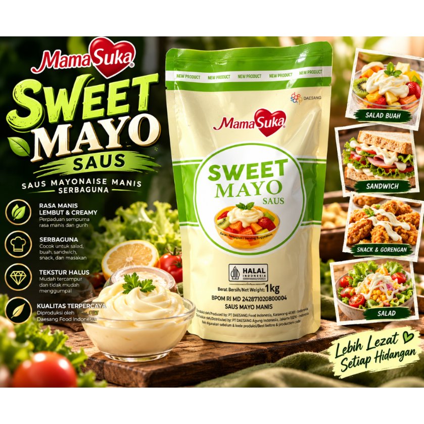 Mamasuka Sweet Mayonaise / Mayonaise Manis Mamasuka / Sweet Mayo Mamasuka  - 1 Kg