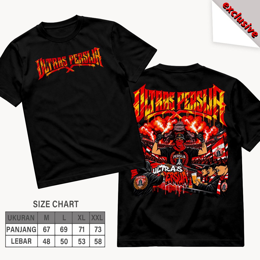 Kaos Ultras Persija T-Shirt Premium Persija exclusive
