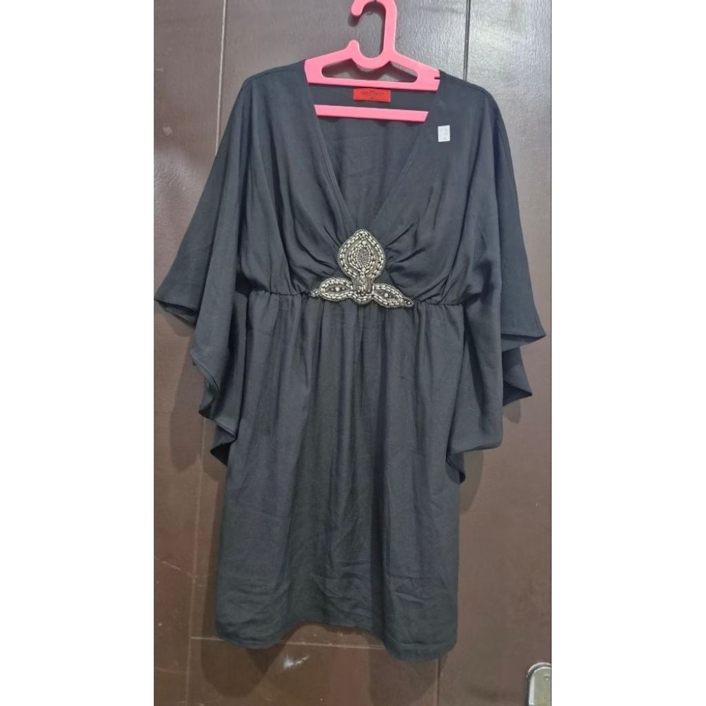 Preloved blouse wanita hitam longgar